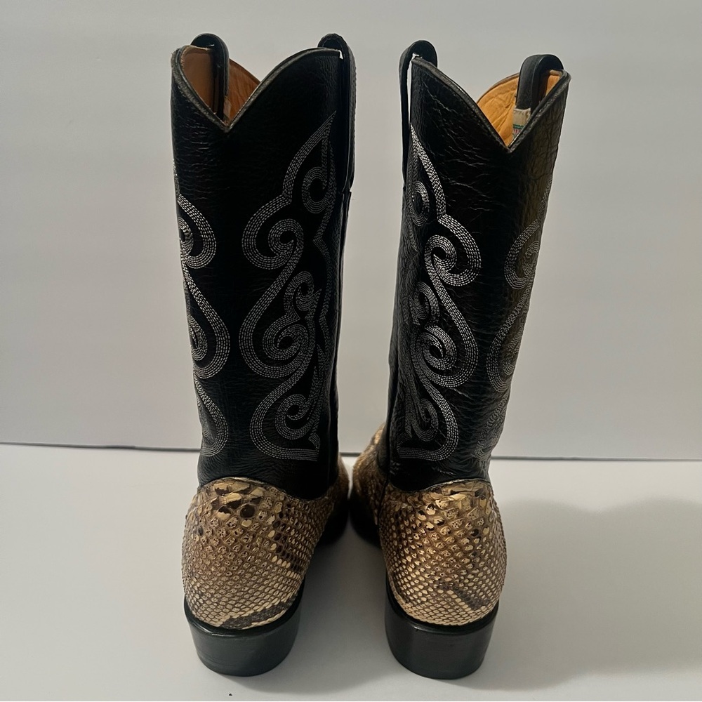 Vintage Black Jack Genuine Snakeskin Cowboy Boots Handmade USA Women’s 29 1/2 - Picture 2 of 16